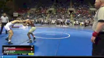 120 lbs 7th Place Match - David Llamas, Minot vs Ethan Kuntz, Bismarck Century