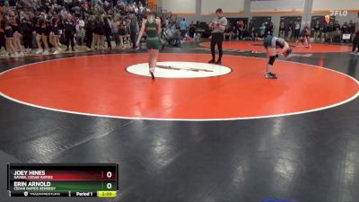 JV-2 lbs Round 3 - Joey Hines, Xavier, Cedar Rapids vs Erin Arnold, Cedar Rapids Kennedy