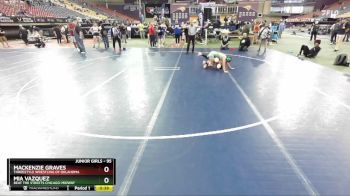 95 lbs Cons. Semi - Mia Vazquez, Beat The Streets Chicago-Midway vs Mackenzie Graves, Threestyle Wrestling Of Oklahoma