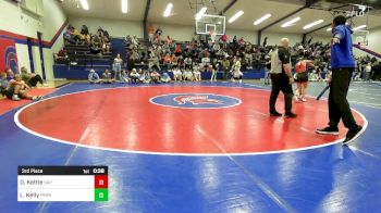 110 lbs 3rd Place - Delayna Kettle, Sapulpa vs Lilly Kelly, Perry Girls Wrestling Club