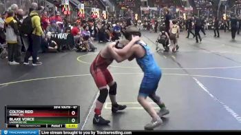 67 lbs Cons. Round 2 - Colton Reid, Monroe WC vs Blake Vorce, Lakewood WC