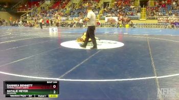 110 lbs Cons. Round 2 - Natalie Meyer, Dickinson vs Dannika Bennett, Pembina County North