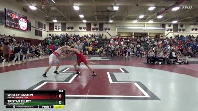 126 lbs Cons. Round 2 - Tristan Elliot, Dubuque Senior vs Wesley Gaston, Union, LaPorte City