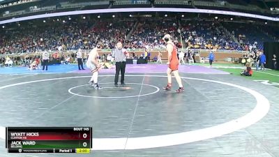 D3-215 lbs Quarterfinal - Jack Ward, Belding vs Wyatt Hicks, Clinton HS