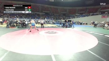 3A Boys 215 lbs Cons. Semi - Tauj Flora, Sutherlin Boys vs Cole Wilson, Banks Boys