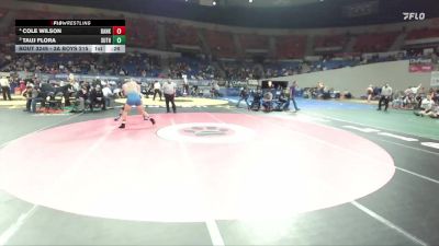 3A Boys 215 lbs Cons. Semi - Tauj Flora, Sutherlin Boys vs Cole Wilson, Banks Boys