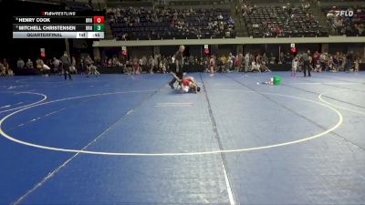 75 lbs Quarterfinal - Mitchell Christensen, Heartland Wrestling Academy vs Henry Cook, Summit Wrestling Academy