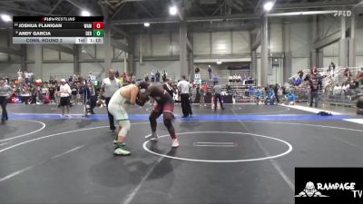 250 lbs Cons. Round 2 - Joshua Flanigan, Wamego vs Andy Garcia, Derby