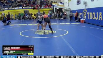 115 lbs Cons. Round 5 - Molly Wells, DELAWARE HAYES vs Makaya Crisenbery, MONTPELIER