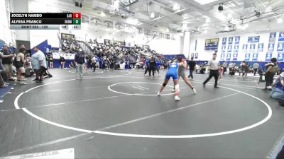 130 lbs Cons. Round 5 - Jocelyn Nambo, Garey vs Alyssa Franco, San Dimas