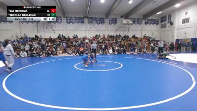 110 lbs Champ. Round 3 - Eli Mendoza, Gilroy vs Nicolas Barlahan, Santa Clara