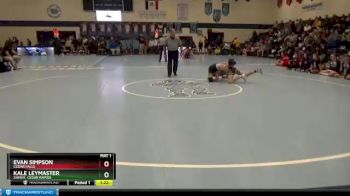 106 lbs Quarterfinal - Evan Simpson, Cedar Falls vs Kale Leymaster, Xavier, Cedar Rapids