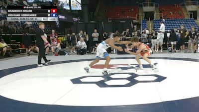 120 lbs Cons. Sub-rd Of 64 - Braddock Unger, Nebraska vs Joshuah Hernandez, Wyoming