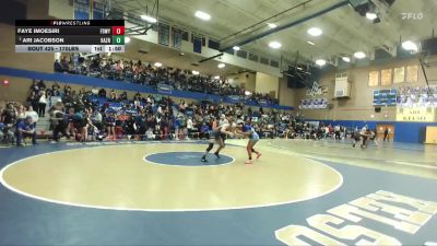170lbs Champ. Round 2 - Ari Jacobson, Hazen (Girls) vs Faye Imoesiri ...