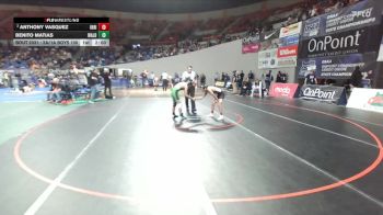 2A/1A Boys 106 Quarterfinal - Anthony Vasquez, Irrigon Boys vs Benito Matias, Waldport Boys