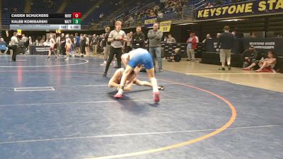 145 lbs Quarterfinal - Caiden Schuckers, Northwest vs Kaleb Komisarski, Wattsburg