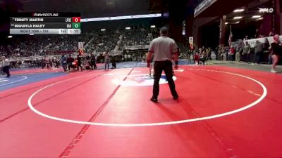 155 lbs Champ. Round 1 - Trinity Martin, Lingle-Ft. Laramie/Southeast vs Makayla Haley, Cheyenne East