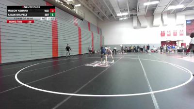 133 lbs Consi Of 16 #1 - Mason Kernan, West Virginia - Unatt vs Aidan Shufelt, Buffalo - Unatt