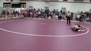 97-102A 1st Place Match - Lily Schulte, West Delaware Girls vs Abby Martin, Independence Girls