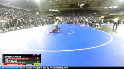 130 lbs Champ. Round 1 - Aydin Black, Rainier Junior Wrestling Club vs Jeremiah Prince, Franklin Pierce Cardinal Wrestling Club