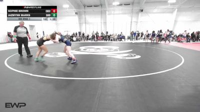 96 lbs Rr Rnd 1 - Sophie Brown, Choctaw Girls A vs Jazmynn Marks, Sand Springs JH Girls