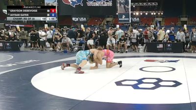 165 lbs Champ. Rd Of 32 - Grayson Debevoise, Ohio vs Jaydan Gates, Oklahoma