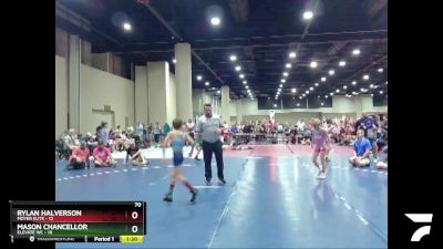 70 lbs Placement (16 Team) - Rylan Halverson, Moyer Elite vs Mason Chancellor, Elevate WC