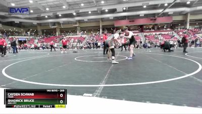 205 lbs Semifinal - Cayden Schwab, Tiger vs Shadrick Bruce, Ark City