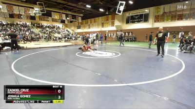 113 lbs Champ. Round 1 - Joshua Gomez, Brea Olinda vs Zadkiel Cruz, Paloma Valley