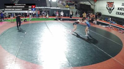 100-105 lbs Cons. Sub-quarters - Grace Loutzenhiser, Alaska vs Bronwynn Garrett, Nevada