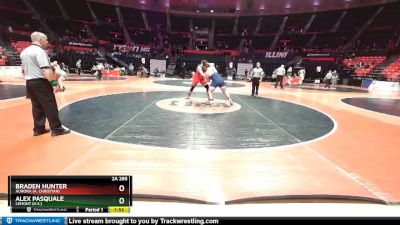 2A 285 lbs Quarterfinal - Braden Hunter, Aurora (A. Christian) vs Alex Pasquale, Lemont (H.S.)