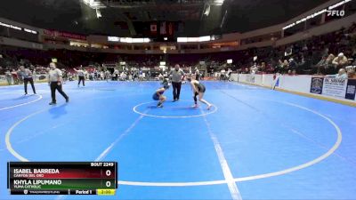 107 lbs Semifinal - Khyla Lipumano, Yuma Catholic vs Isabel Barreda, Canyon Del Oro