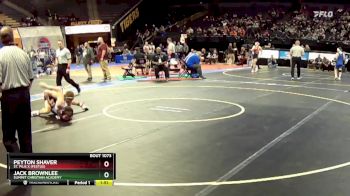 165 Class 1 lbs Champ. Round 1 - Peyton Shaver, St. Pius X (Festus) vs Jack Brownlee, Summit Christian Academy