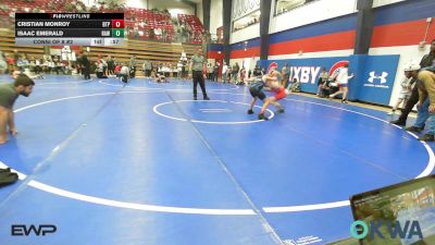 92 lbs Consi Of 8 #2 - Cristian Monroy, Tulsa Blue T Panthers vs Isaac Emerald, Raw Wrestling Club