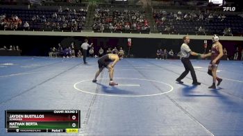 141 lbs Champ. Round 2 - Nathan Berta, Eureka vs Jayden Bustillos, Schreiner