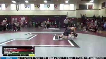 160 lbs 7th Place Match - Gavin Wiseman, Fort Madison vs Teegan McEnany, Independence