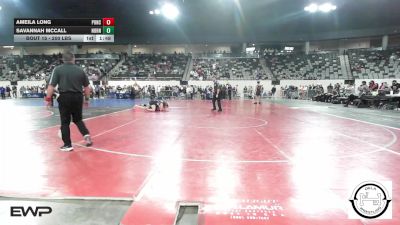 200 lbs 5th Place - Ameila Long, Ponca City LadyCat Wrestling vs Savannah McCall, Norman North