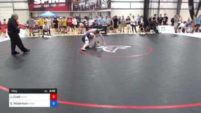 70 kg Consi Of 32 #1 - Jordan Craft, Ranger Wrestling Club vs Scott Robertson, Nebraska Wrestling Training Center