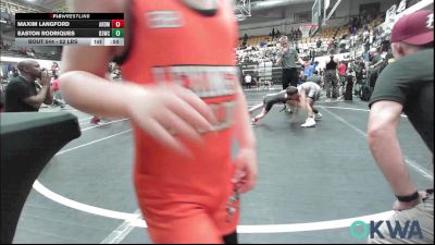 52 lbs Consi Of 8 #2 - Maxim Langford, ARDMORE TAKEDOWN CLUB vs Easton Rodriques, D3 Wrestling Cluib