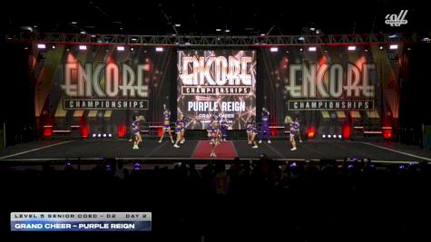 Grand Cheer - Purple Reign [2025 L5 Senior Coed - D2 Day 2] 2025 Encore Grand Nationals