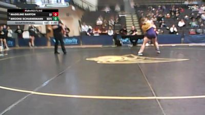 138 lbs Quarterfinal - Madeline Barton, Quincy vs Brooke Schuenemann, Wisconsin Stevens Point