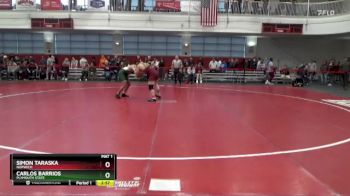 184 lbs Cons. Round 2 - Carlos Barrios, Plymouth State vs Simon Taraska, Norwich