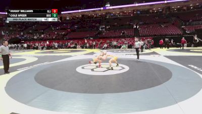 144 lbs 3rd Place Match - Cole Speer, Brecksville vs Huggy Williams, Olen. Liberty