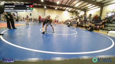 76-80 lbs Rr Rnd 1 - Cole Gallier, Verdigris Youth Wrestling vs Crew Card, Tulsa Blue T Panthers