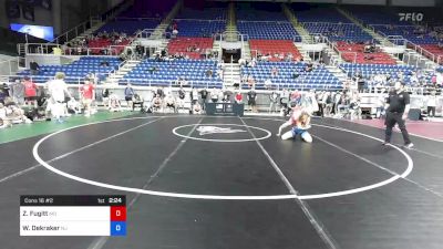 132 lbs Cons 16 #2 - Zan Fugitt, Missouri vs William Dekraker, New Jersey