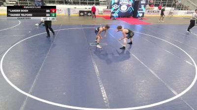 Junior Boys - 126 lbs Quarters - Lander Bosh, Sanderson Wrestling Academy vs Tanner Telford, Sanderson Wrestling Academy