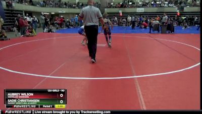 90 lbs Round 1 - Sadie Christiansen, Summit Wrestling Academy vs Aubrey Wilson, Whitelaw Warriors