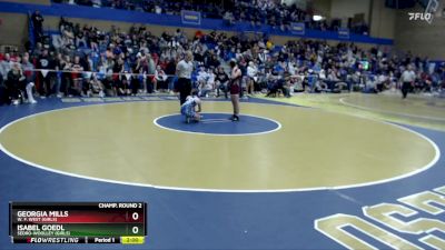 100lbs Champ. Round 2 - Isabel Goedl, Sedro-Woolley (Girls) vs Georgia Mills, W. F. West (Girls)