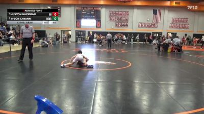 N-15 lbs Cons. Semi - Huxton Hackman, Hammerin Hawks vs Tyson Cavanh, Big Game Wrestling Club