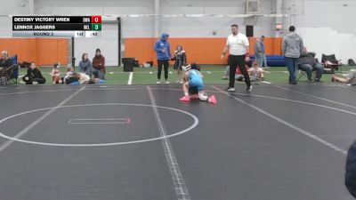 60-70 lbs Round 2 - Lennox Jaggers, Palmer Wrestling vs Destiny Victory Wren, Donahue Wrestling Academy